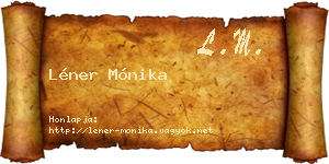 Léner Mónika névjegykártya